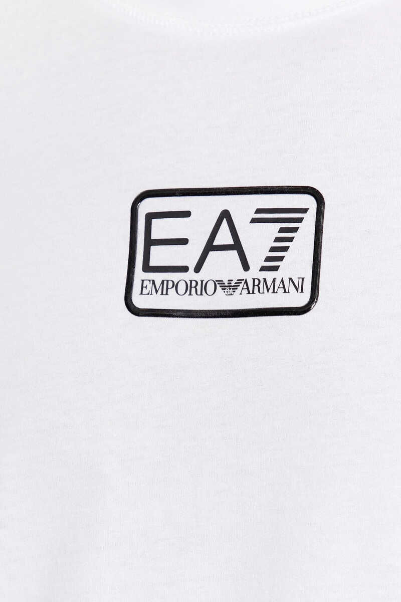 EA7 Bisiklet Yaka Logolu Erkek T-Shirt - 4