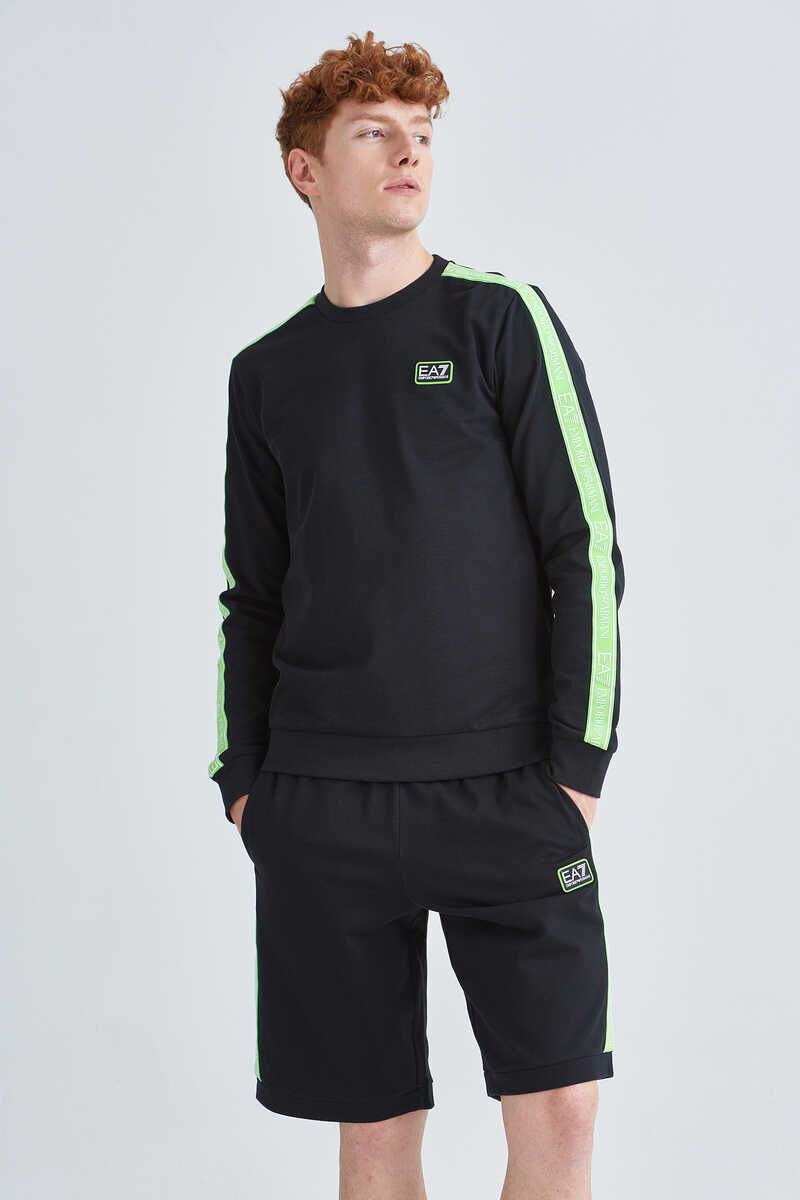 EA7 Erkek Bisiklet Yaka Sweatshirt - 1