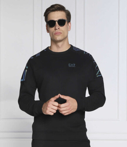 EA7 Erkek Bisiklet Yaka Sweatshirt - 1