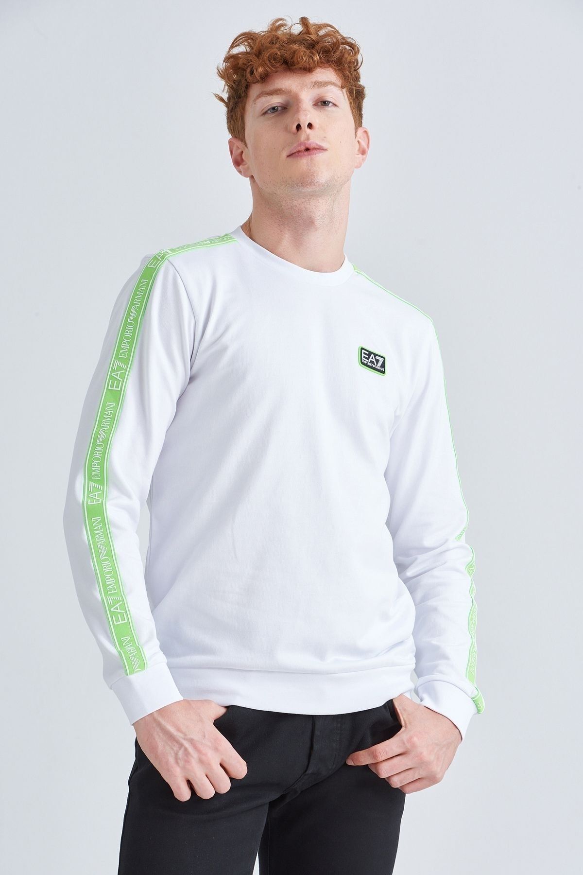 EA7 Erkek Bisiklet Yaka Sweatshirt - 6
