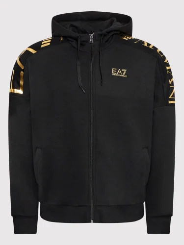 EA7 Erkek Fermuarlı Kapşonlu Sweatshirt - 2
