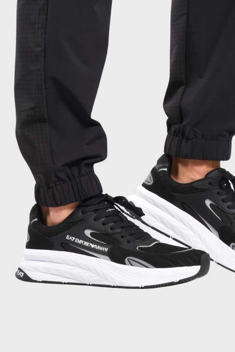EA7 Erkek Logolu Bağcıklı Sneaker - 7