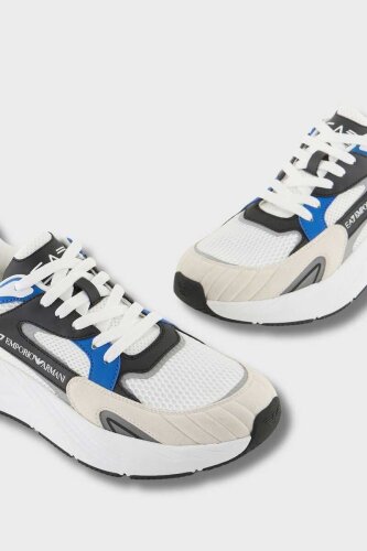 EA7 Erkek Logolu Bağcıklı Sneaker - 3