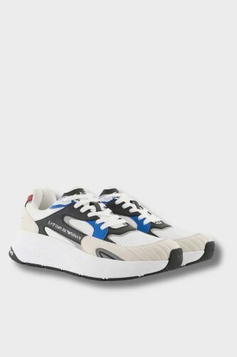 EA7 Erkek Logolu Bağcıklı Sneaker - 4