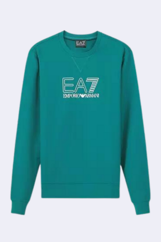 EA7 Logolu Bisiklet Yaka Erkek Sweatshirt - 2