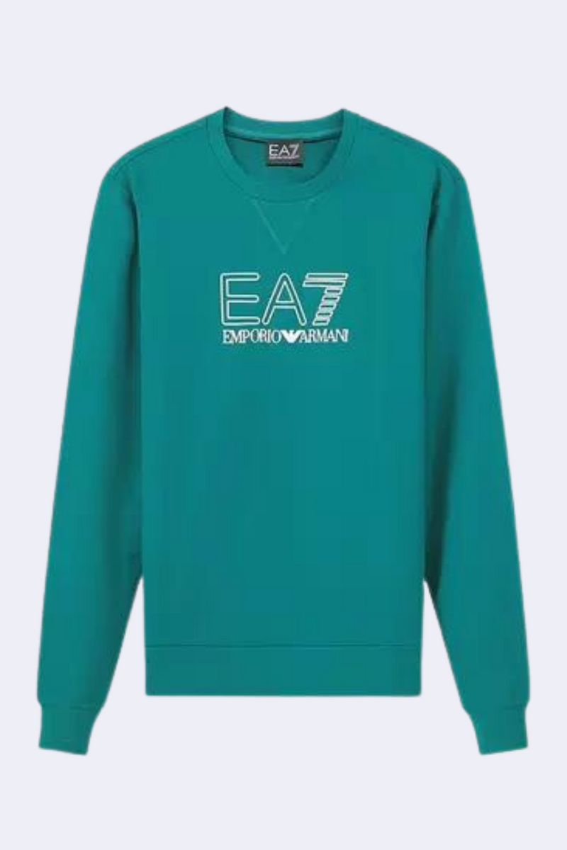 EA7 Logolu Bisiklet Yaka Erkek Sweatshirt - 2