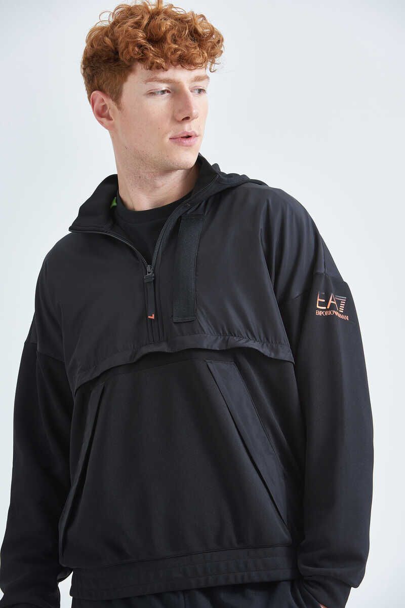 EA7 Oversize Kapşonlu Erkek Sweatshirt - 3