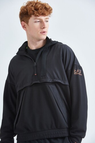 EA7 Oversize Kapşonlu Erkek Sweatshirt - 8