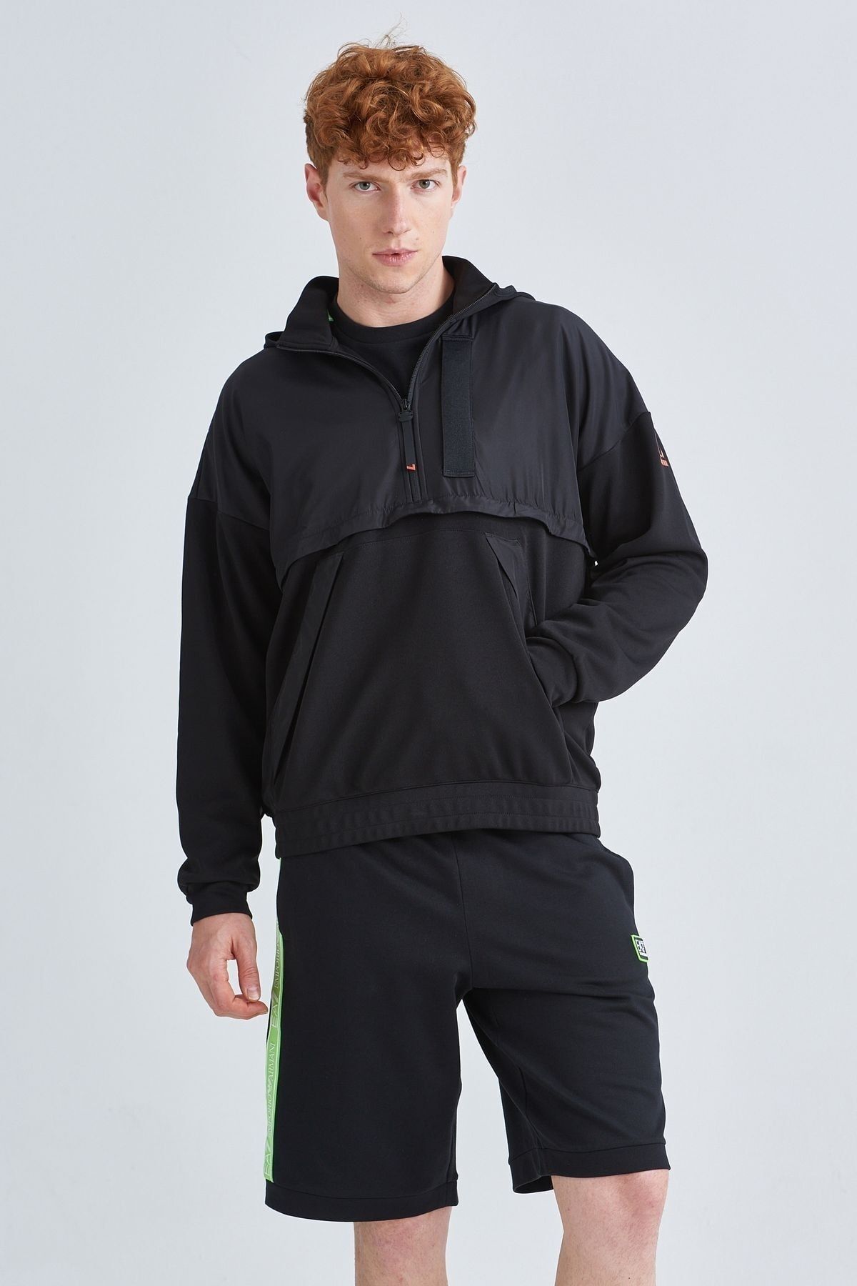 EA7 Oversize Kapşonlu Erkek Sweatshirt - 10