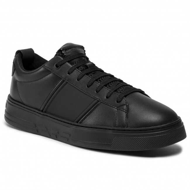 Emporio Armani Bağcıklı Deri Sneaker - 1