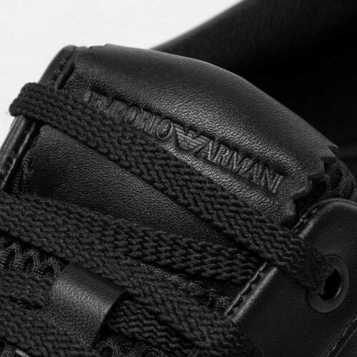 Emporio Armani Bağcıklı Deri Sneaker - 6