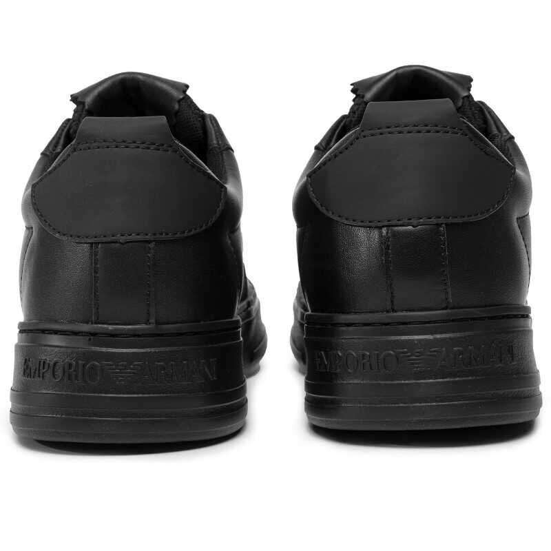 Emporio Armani Bağcıklı Deri Sneaker - 7