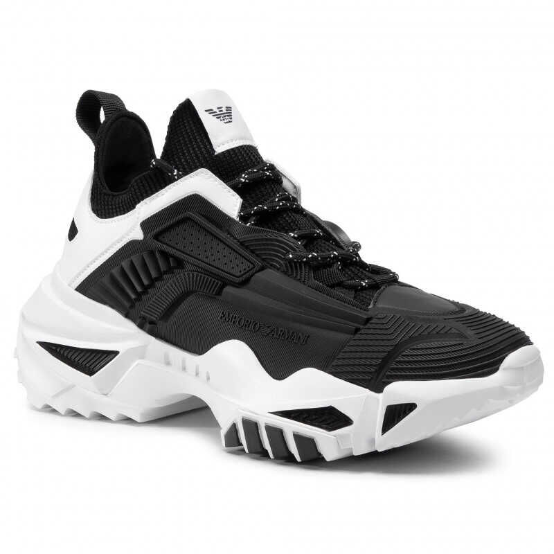 Emporio Armani Bağcıklı Erkek Sneaker - 1
