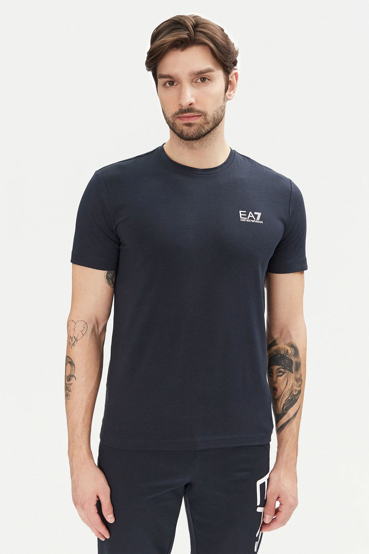 Emporio Armani Bisiklet Yaka Erkek Logolu T-Shirt - 1