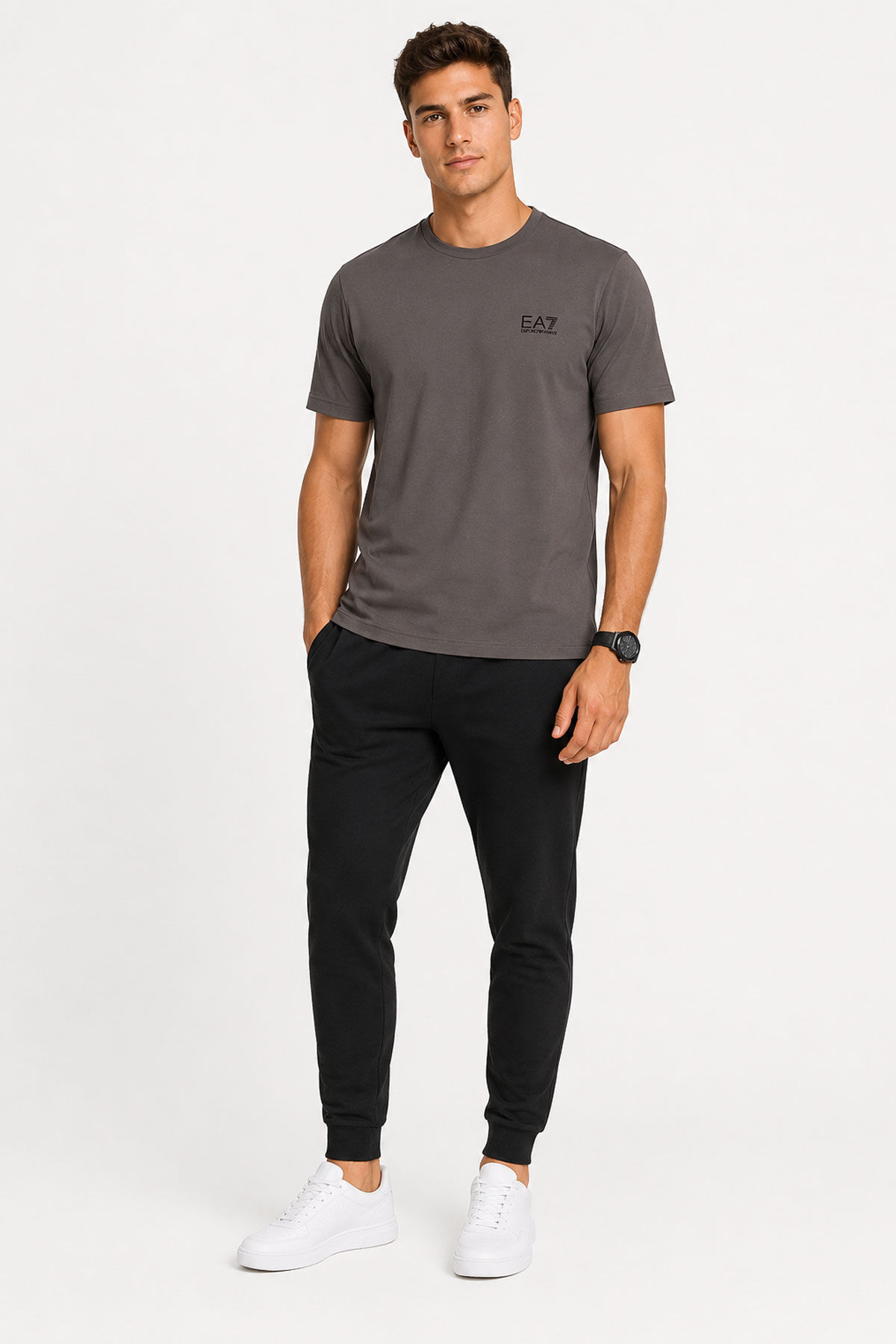 Emporio Armani Bisiklet Yaka Erkek Logolu T-Shirt - 2