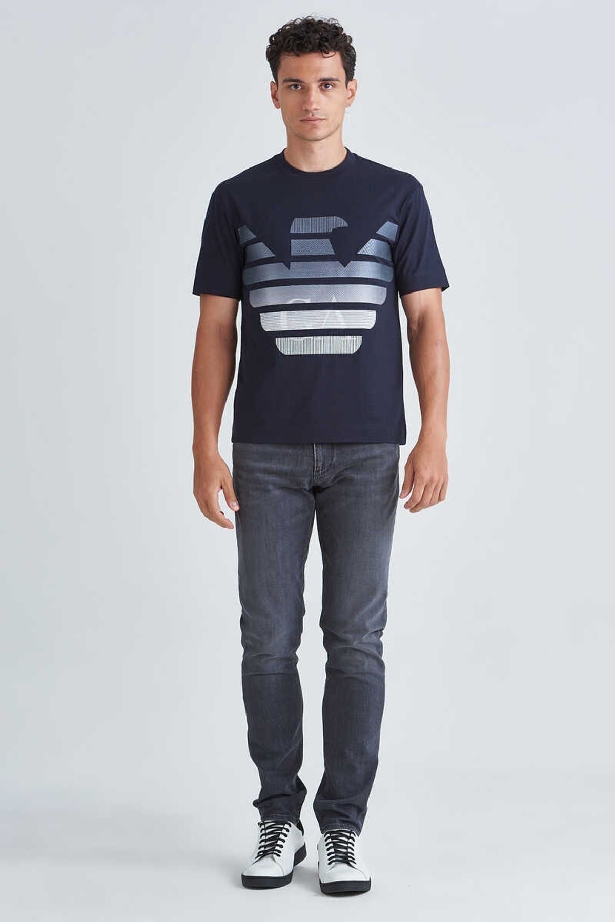 Emporio Armani Bisiklet Yaka Logolu T-Shirt - 6