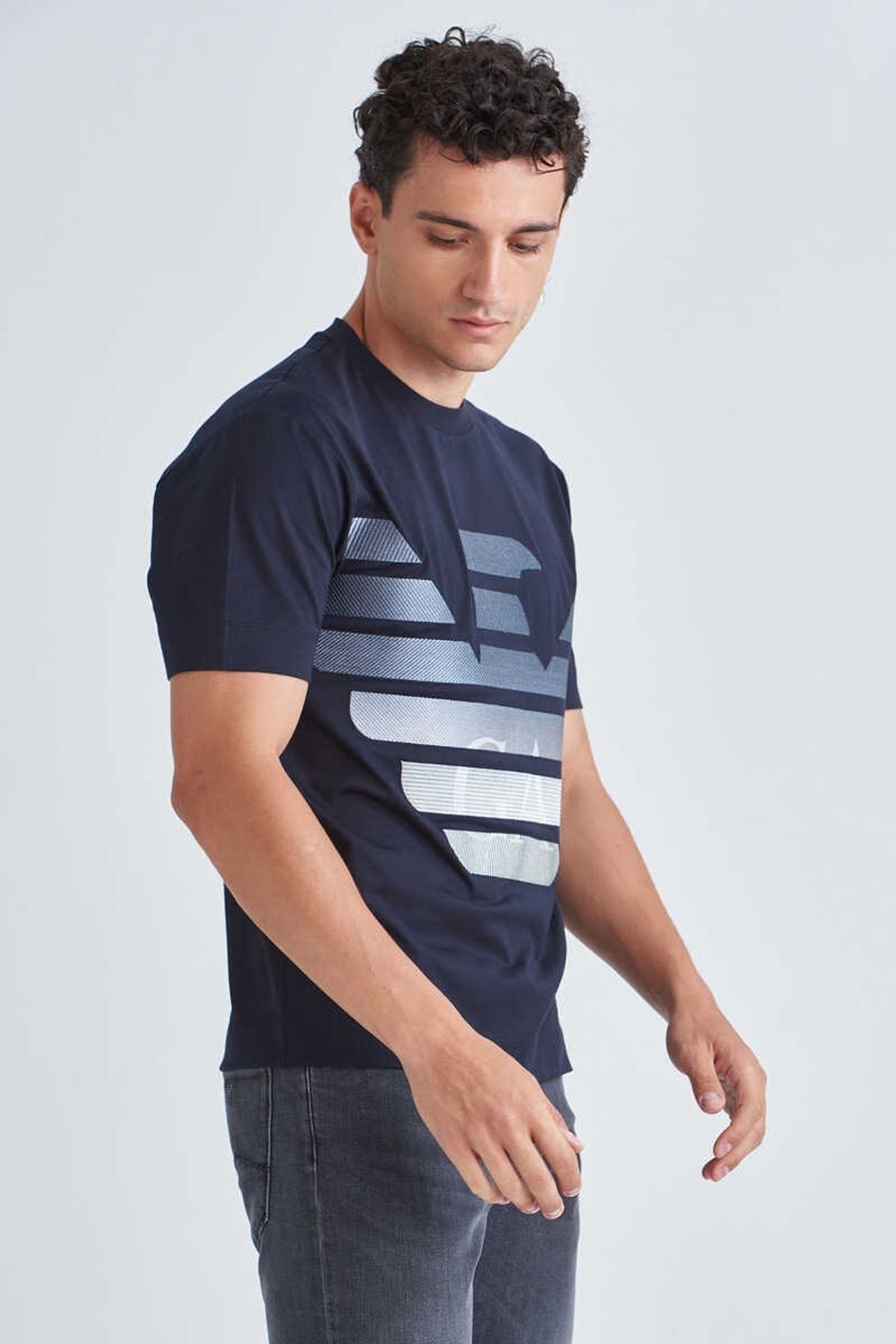 Emporio Armani Bisiklet Yaka Logolu T-Shirt - 7