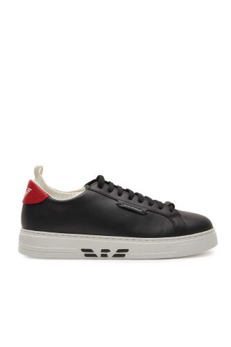 Emporio Armani Erkek Bağcıklı Deri Sneaker - 2