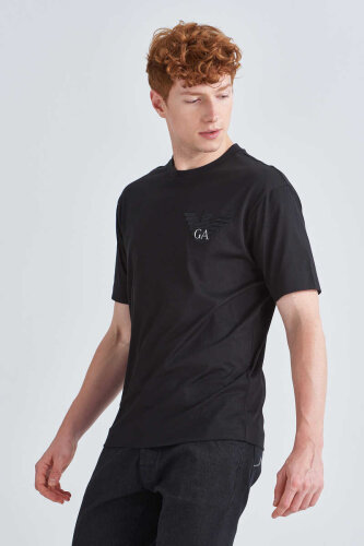 Emporio Armani Erkek Bisiklet Yaka Logolu T-Shirt - 4