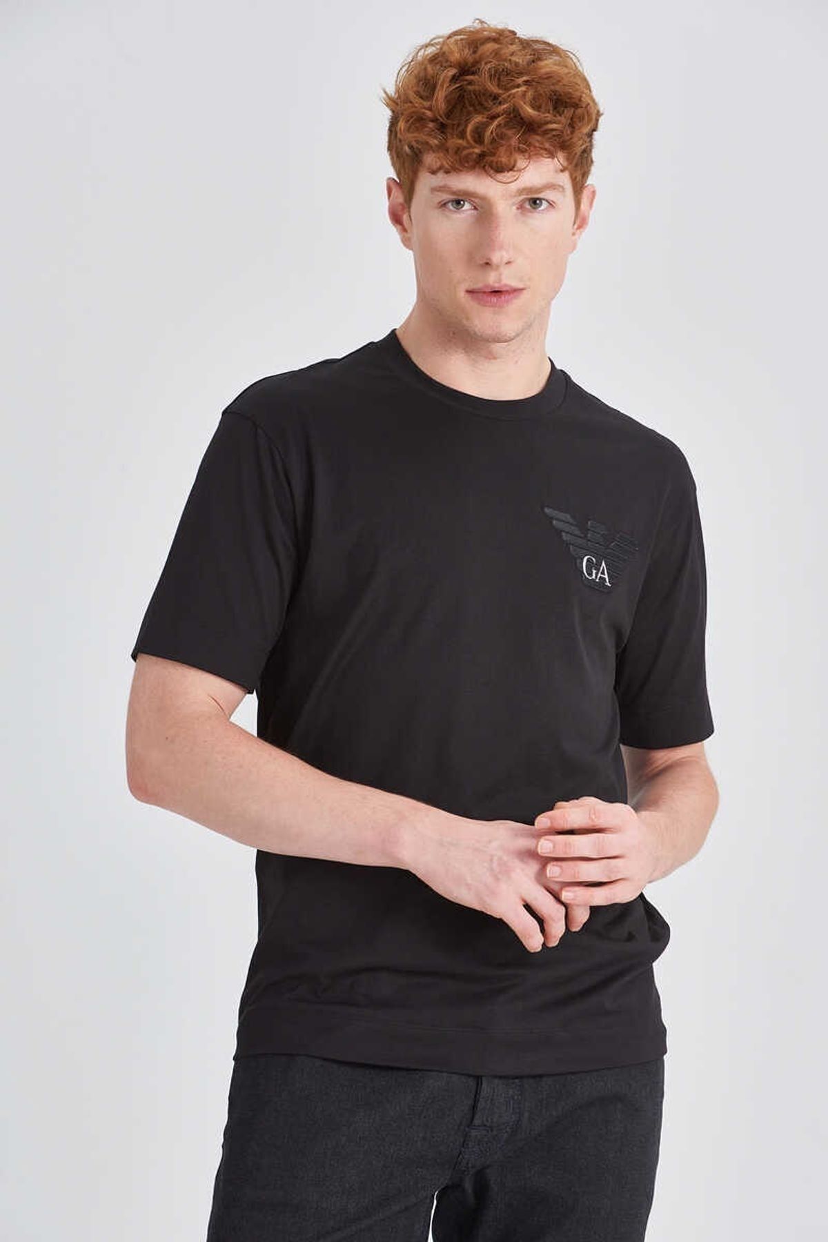 Emporio Armani Erkek Bisiklet Yaka Logolu T-Shirt - 6