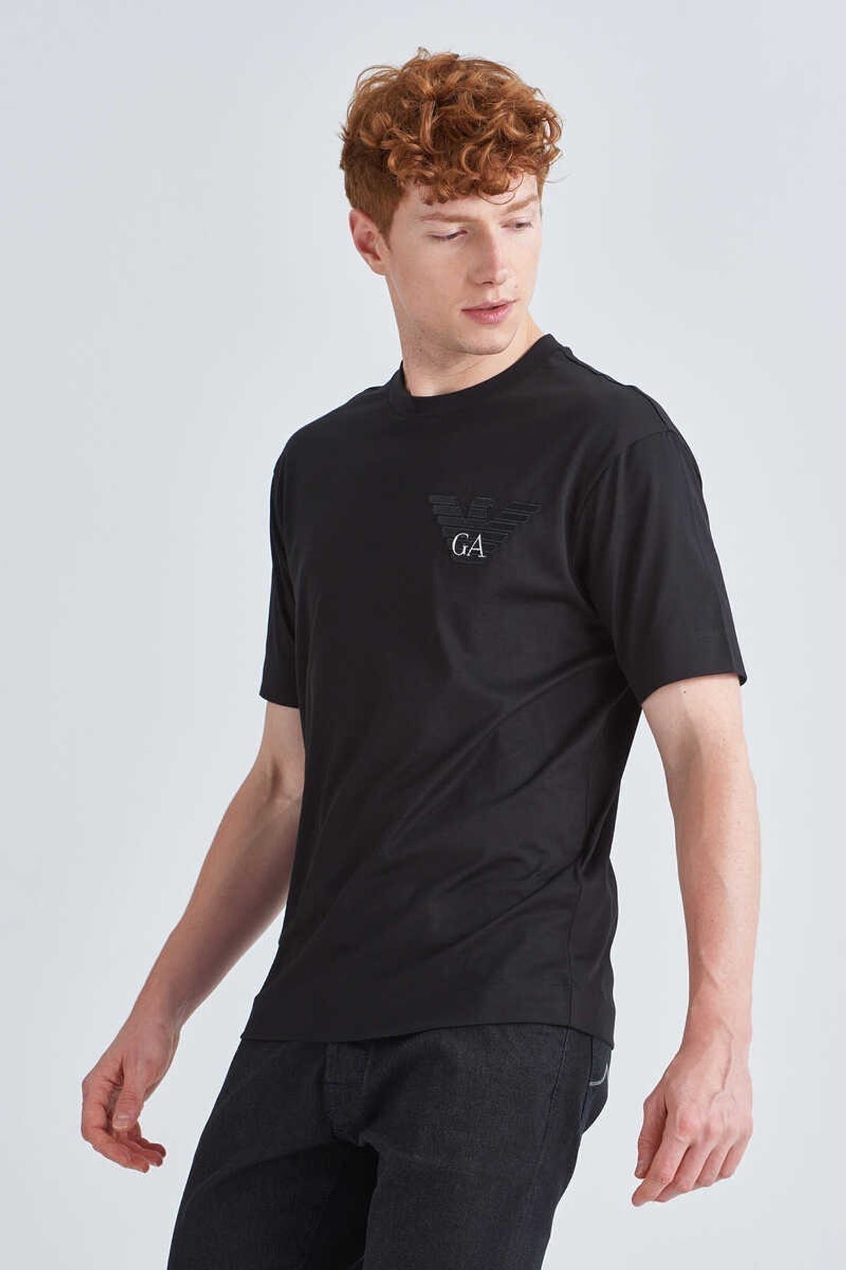 Emporio Armani Erkek Bisiklet Yaka Logolu T-Shirt - 9