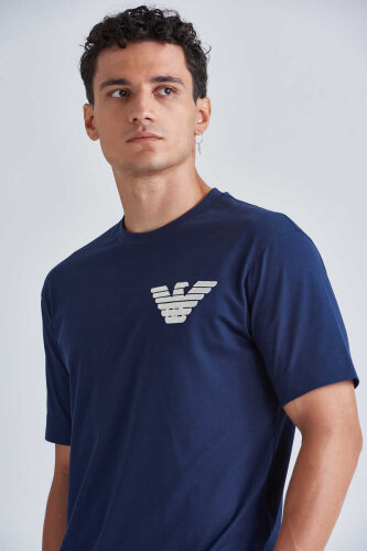 Emporio Armani Erkek Bisiklet Yaka Logolu T-Shirt - 3