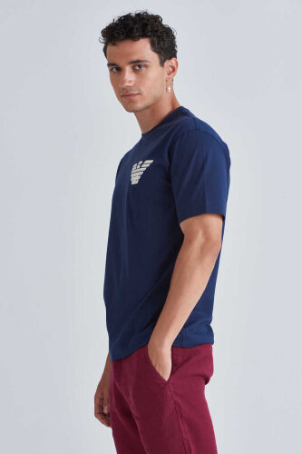 Emporio Armani Erkek Bisiklet Yaka Logolu T-Shirt - 6