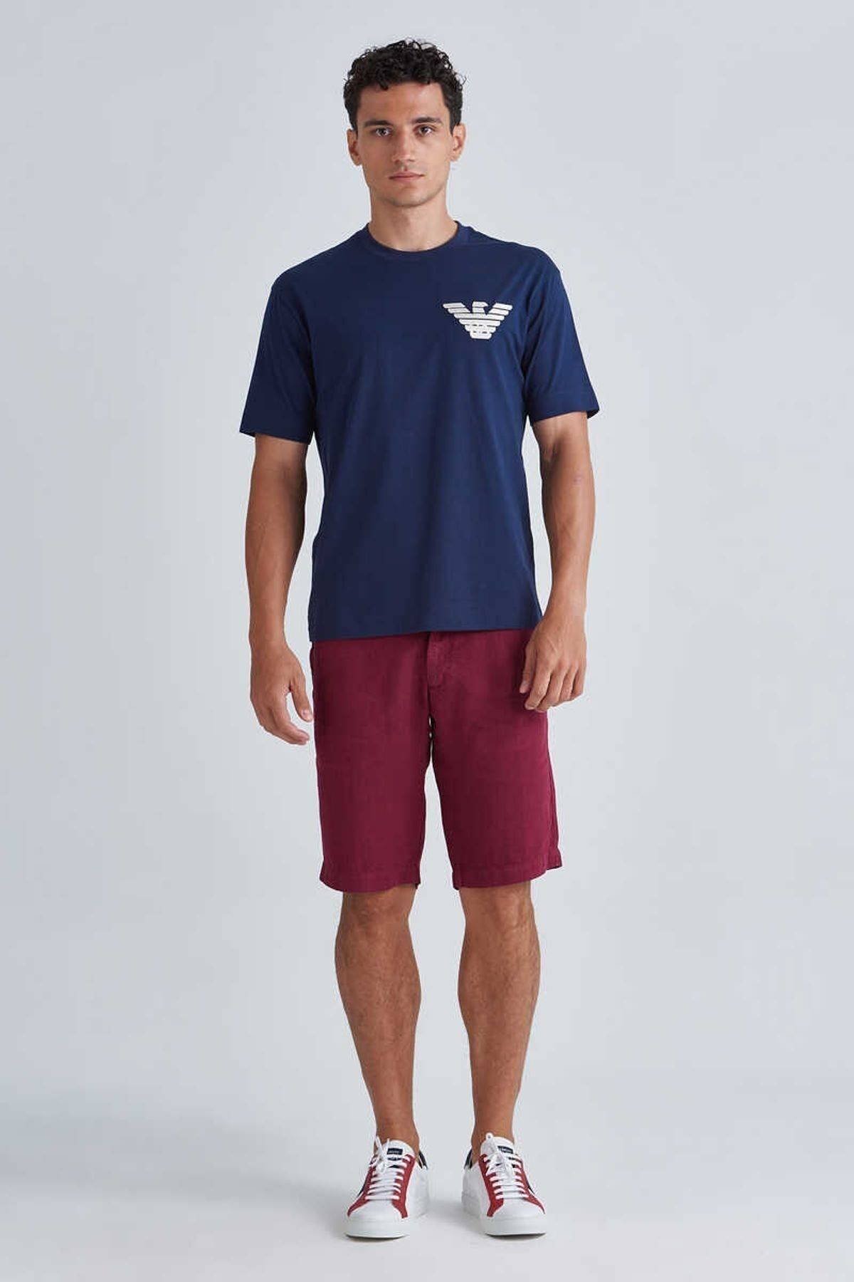 Emporio Armani Erkek Bisiklet Yaka Logolu T-Shirt - 9