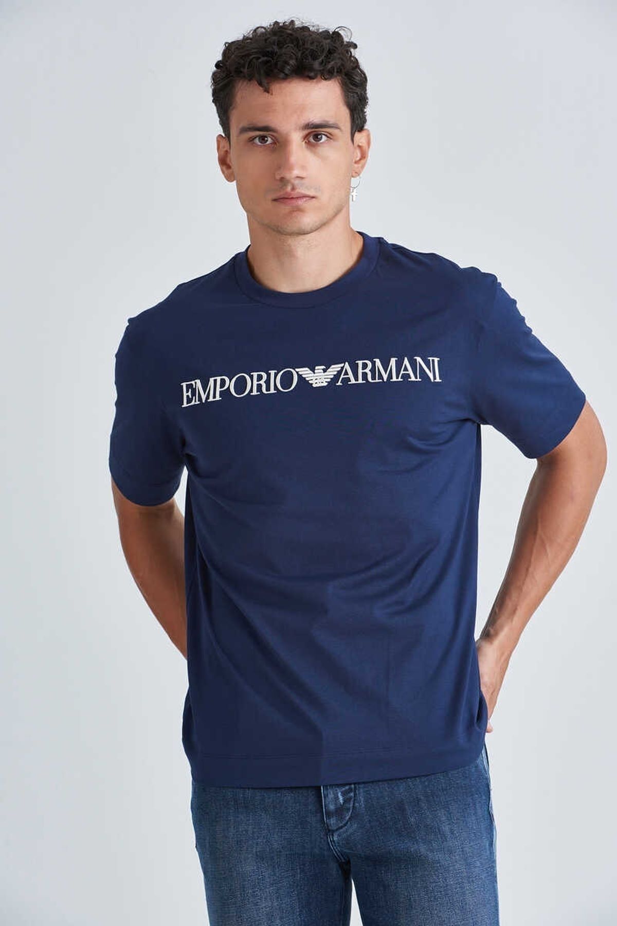 Emporio Armani Erkek Bisiklet Yaka T-Shirt - 9