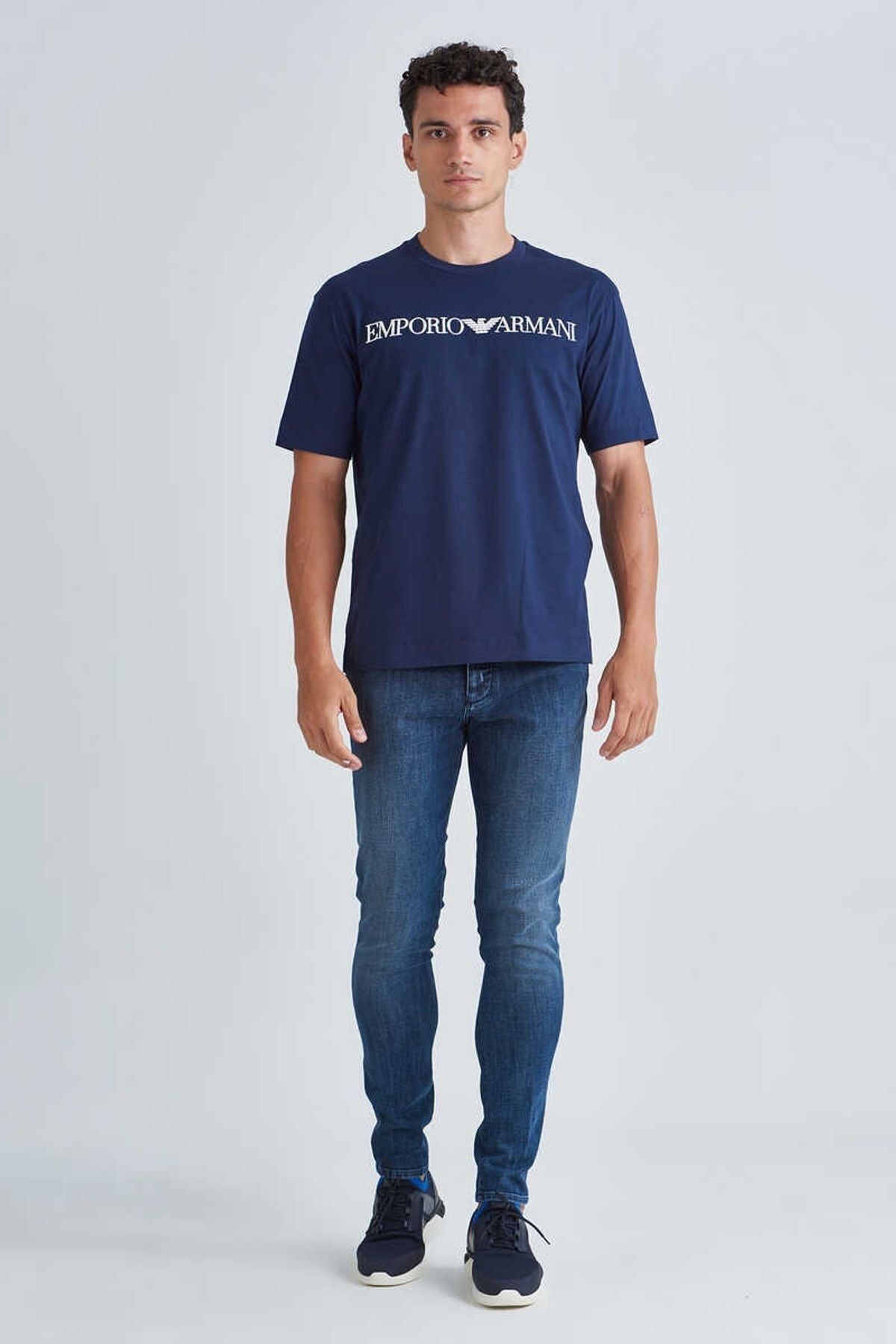 Emporio Armani Erkek Bisiklet Yaka T-Shirt - 14