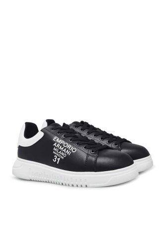 Emporio Armani Erkek Deri Sneaker - 4