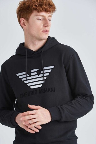 Emporio Armani Erkek Kapşonlu Sweatshirt - 11