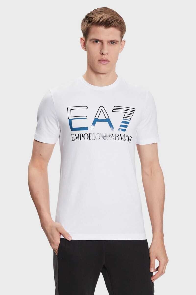 Emporio Armani Erkek Logolu Bisiklet Yaka T-Shirt - 1