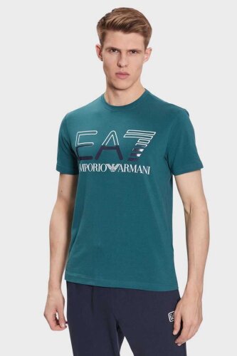 Emporio Armani Erkek Logolu Bisiklet Yaka T-Shirt - Emporio Armani