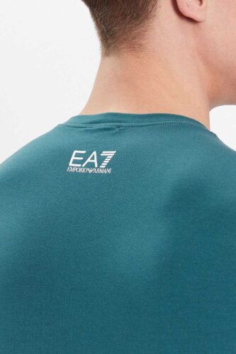 Emporio Armani Erkek Logolu Bisiklet Yaka T-Shirt - 5