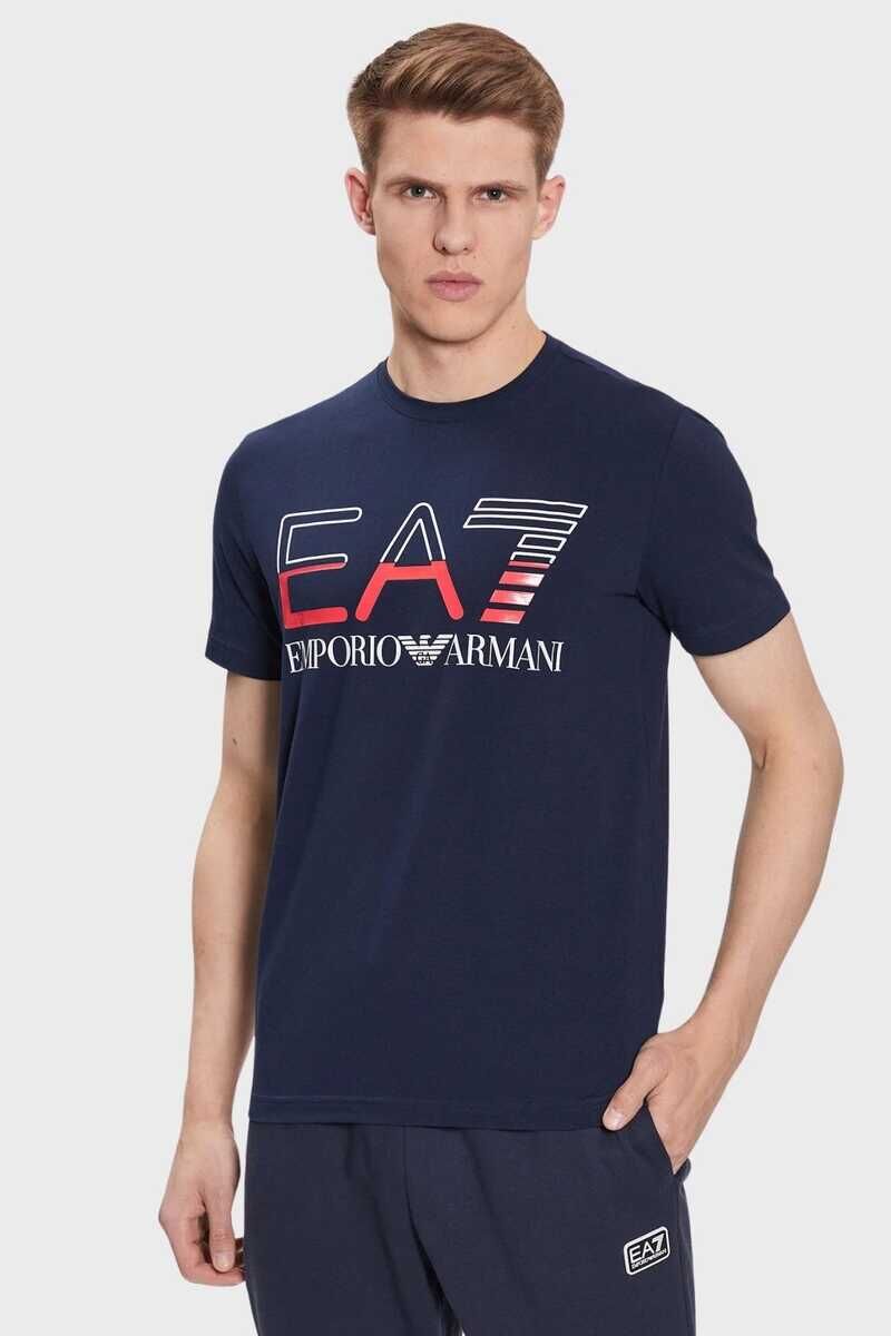 Emporio Armani Erkek Logolu Bisiklet Yaka T-Shirt - 1