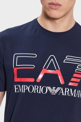 Emporio Armani Erkek Logolu Bisiklet Yaka T-Shirt - 4