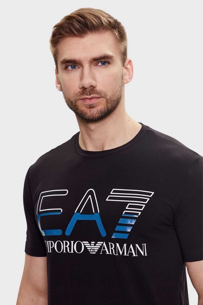 Emporio Armani Erkek Logolu Bisiklet Yaka T-Shirt - 4