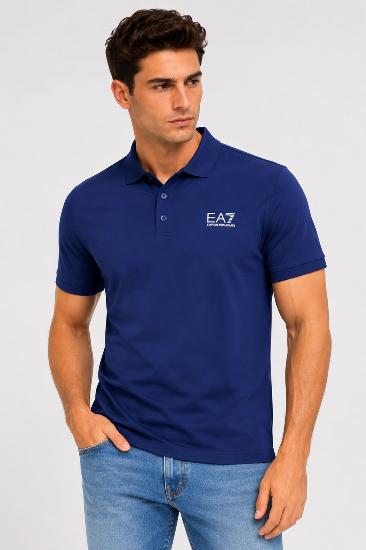 Emporio Armani Erkek Polo Yaka T-Shirt - 1
