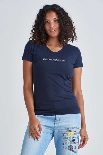 Emporio Armani Kadın Bisiklet Yaka T-Shirt - 8