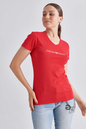 Emporio Armani Kadın Bisiklet Yaka T-Shirt - 1
