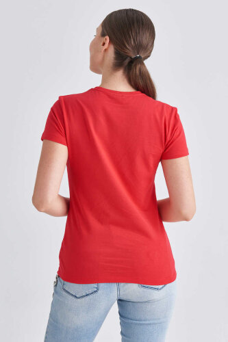 Emporio Armani Kadın Bisiklet Yaka T-Shirt - 4