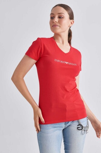 Emporio Armani Kadın Bisiklet Yaka T-Shirt - 5
