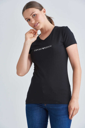 Emporio Armani Kadın Bisiklet Yaka T-Shirt - 1