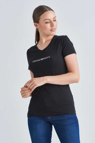 Emporio Armani Kadın Bisiklet Yaka T-Shirt - 3