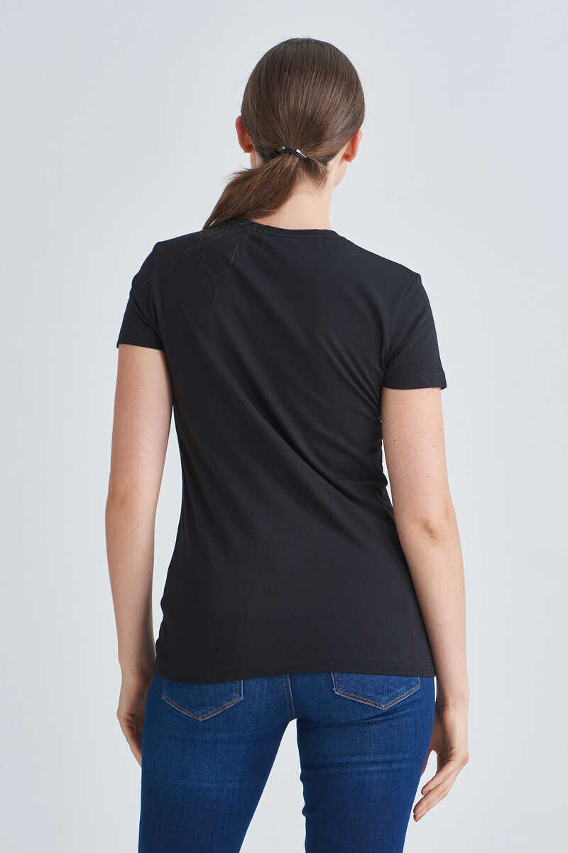 Emporio Armani Kadın Bisiklet Yaka T-Shirt - 4