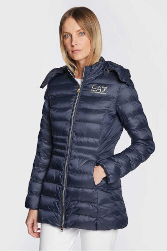 Emporio Armani Kadın Çıkarılabilir Kapşonlu Şişme Mont - Emporio Armani