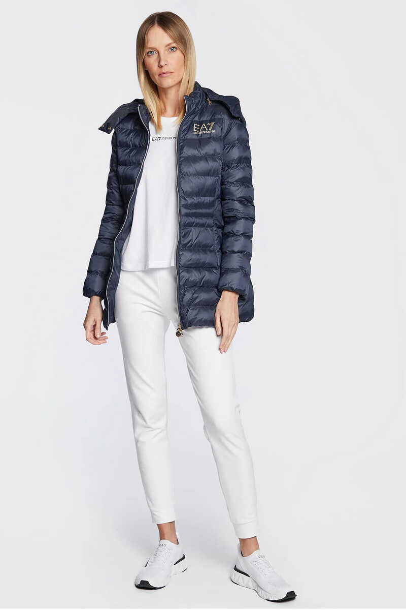 Emporio Armani Kadın Çıkarılabilir Kapşonlu Şişme Mont - 3