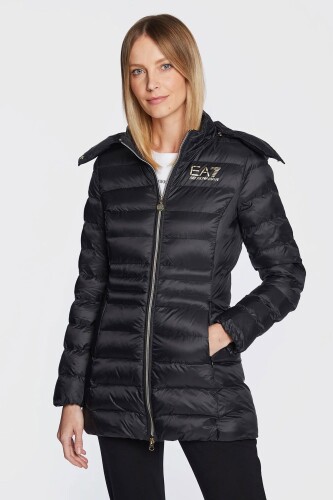 Emporio Armani Kadın Çıkarılabilir Kapşonlu Şişme Mont - 7