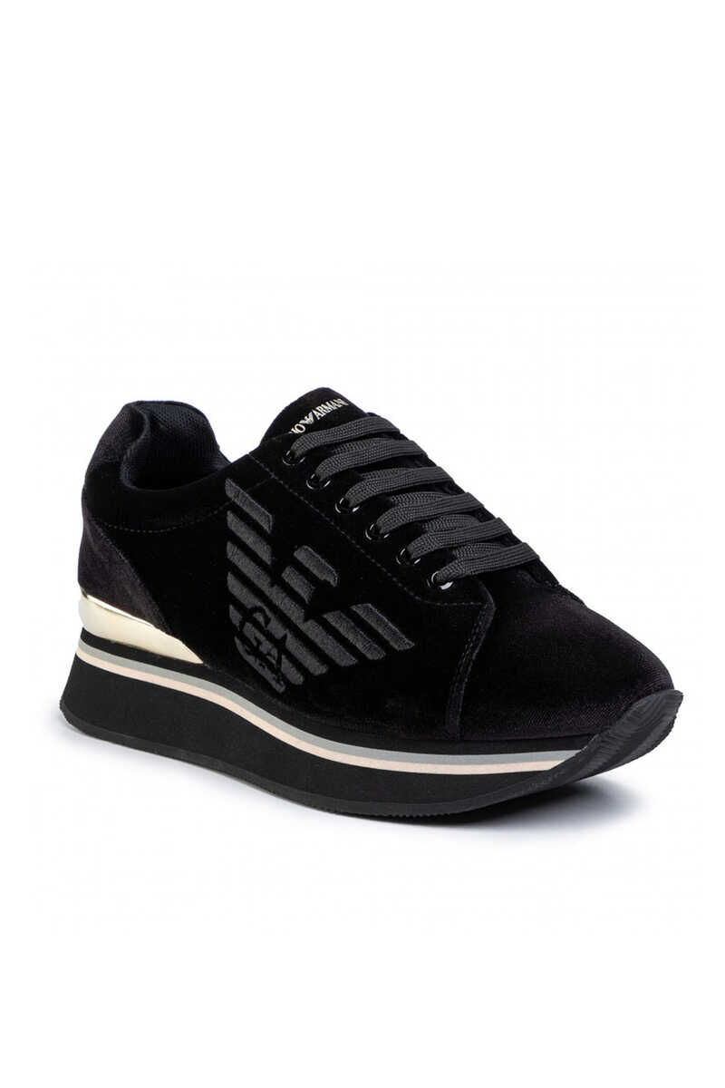 Emporio Armani Kadın Kadife Sneaker - 1
